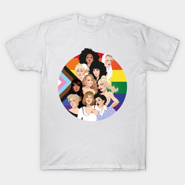 Pride Divas Edition T-Shirt by AlejandroMogolloArt